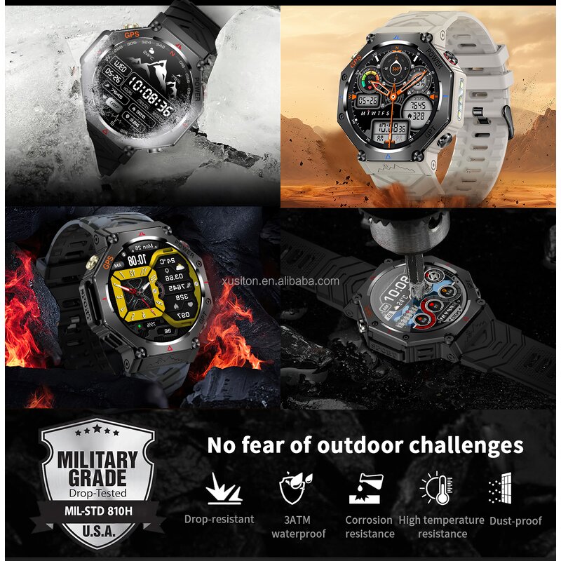 GPS Watch Manufacturer - KC91 1.39" IP68 GPS NFC GPT BT Call AI Assistant Sport