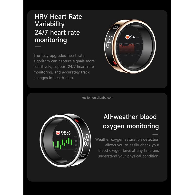 Smart Ring Manufacturer - SY01 IP68 TikTok APP Control HR Sleep Screen