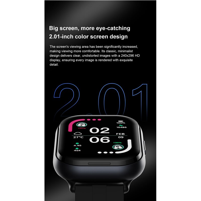 Smart Watch Manufacturer - D12 2.01" Sport Watch Wireless Calling Earbuds