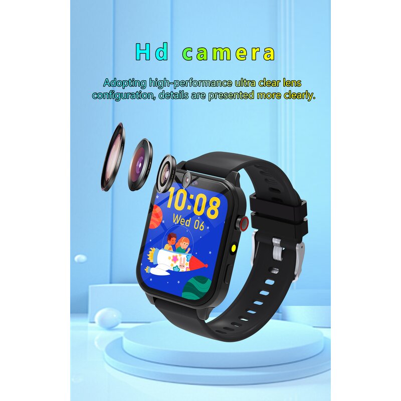 Kids Smart Watch - T6 Sleep Game Step Waterproof Flashlight Smart for Kids