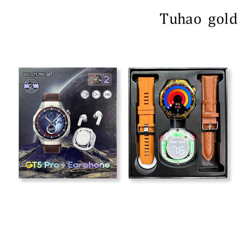 Smartwatch Set - D52 DT5 PRO 2025 1.52" Wireless Earphones Dual Band Sport