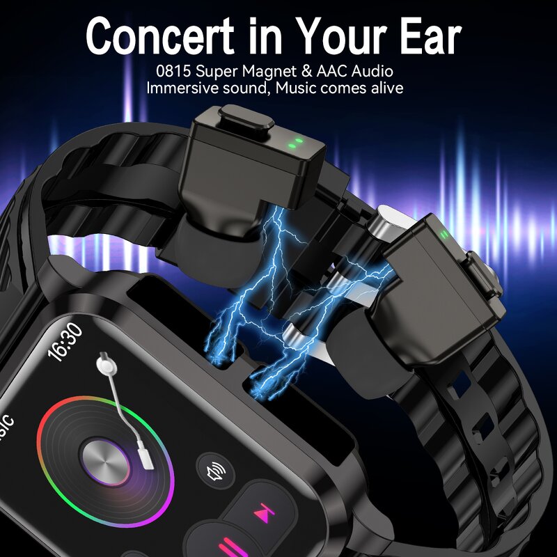 Smart Wristband - OEM AIMB-Z20 2025 TWS Earbuds 2-in-1 HR Music Player