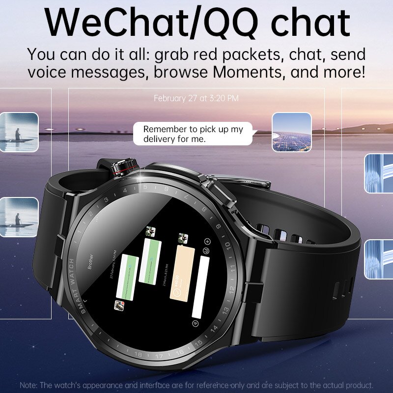 GPS Smart Watch - AD300 HR BP NFC SOS Wireless Payment TikTok Call