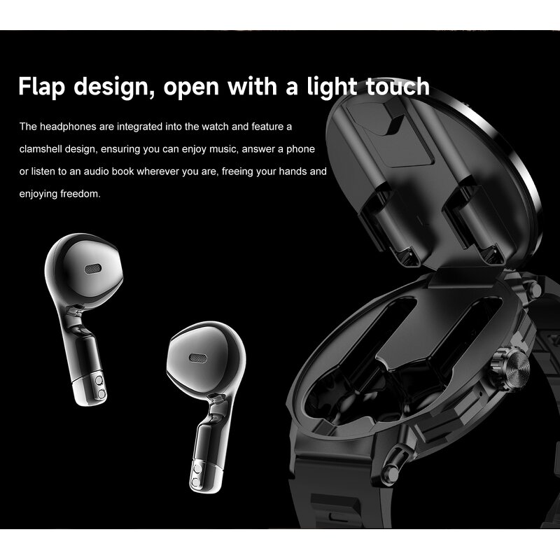 2-in-1 Smart Watch - OEM D13 TWS Earbuds HR Blood Oxygen Multi Sport