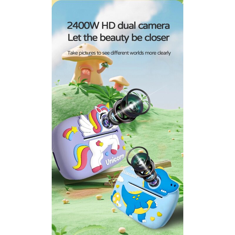 Kids Camera - D1 HD Instant Print MP3 Music Video Recording Large Screen
