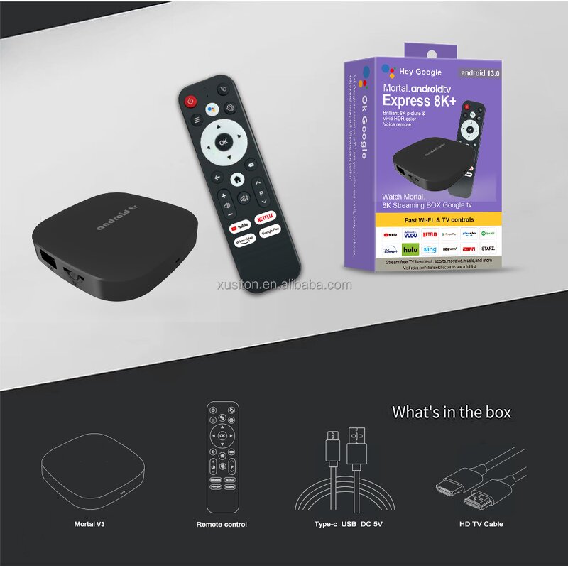 Android TV Box - OEM V3 2026 Quad Core 1+8GB 4K 8K 2.4G/5.8G Wifi