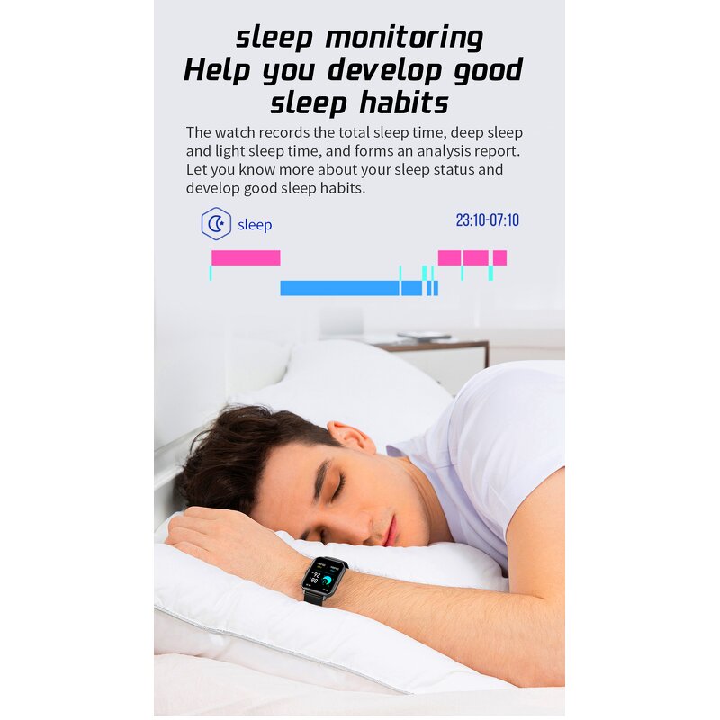 Smart Watch Manufacturer - L21 1.69" IP67 HR BP Sleep Tracker Android IOS
