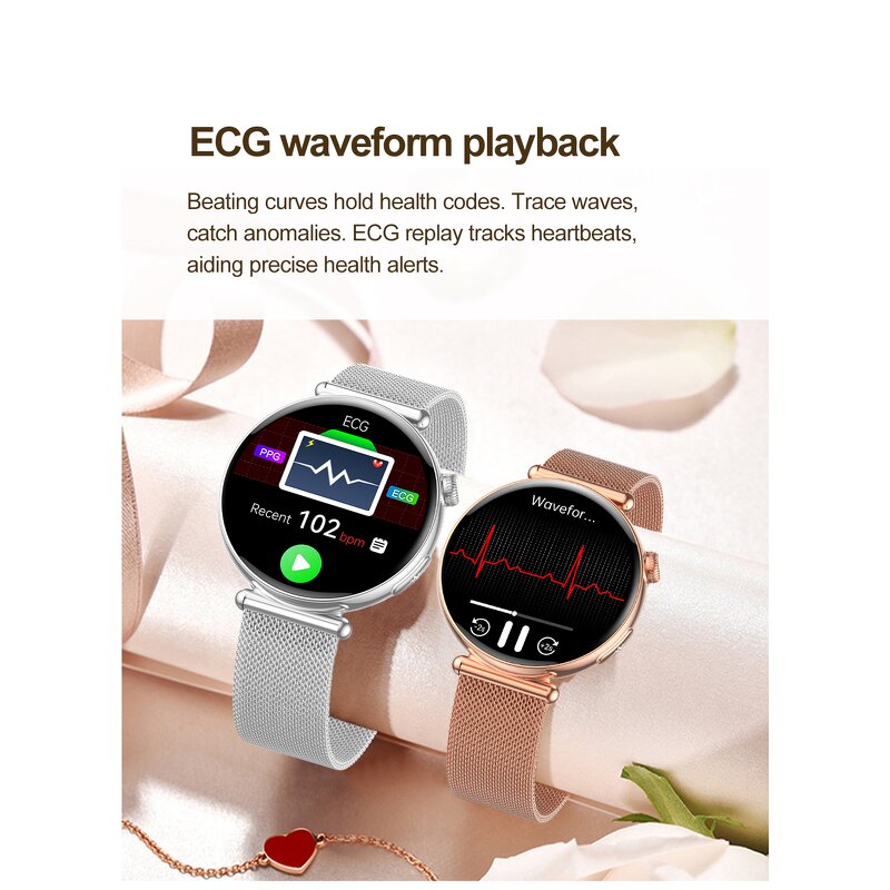 Smart Watch Manufacturer - OEM ET491 2026 Women SOS BT Call HR BP AI Answer