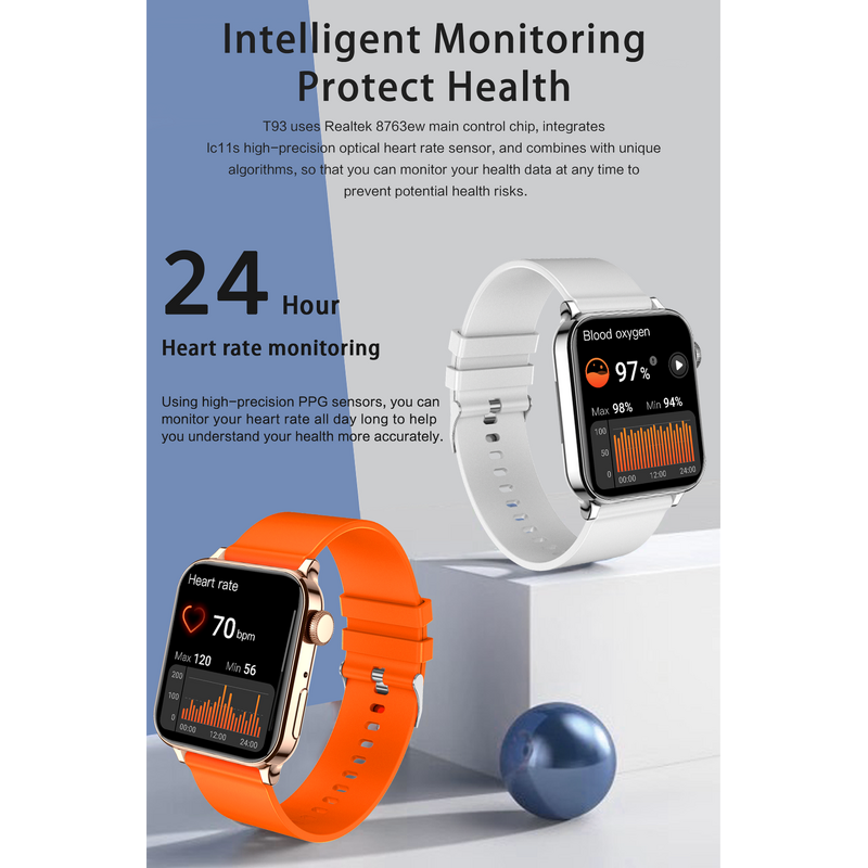 Smart Watch Manufacturer - T93 1.83" Full Screen Multi Sports Health Monitor