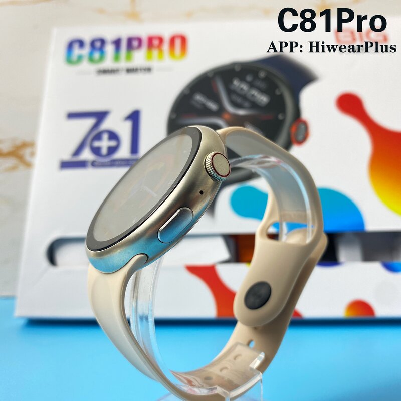 Smart Watch Set - OEM C81 PRO Waterproof BT Call 7 Interchangeable Straps