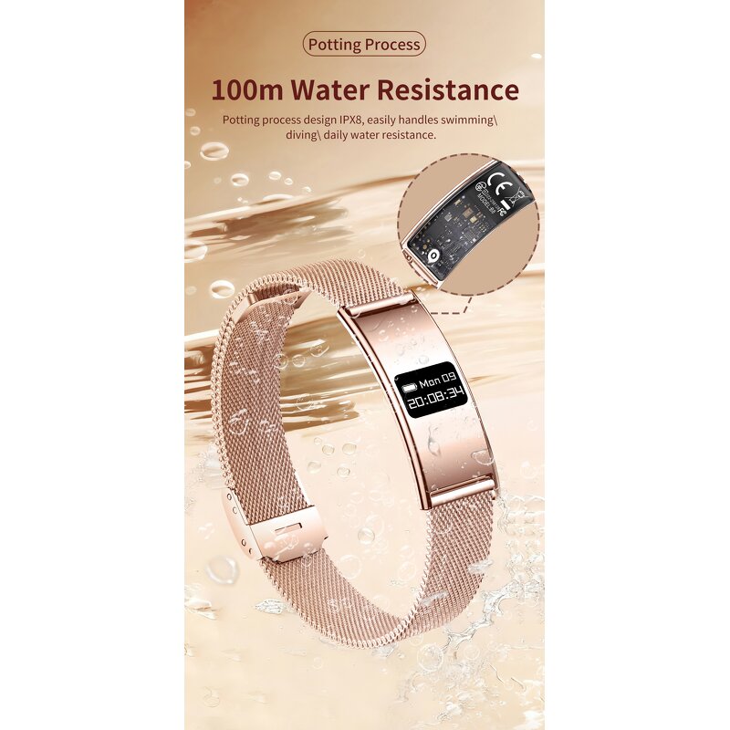Smart Bracelet Manufacturer - OEM B8 Lady Menstrual HR BP IP68 Multisport Fashion