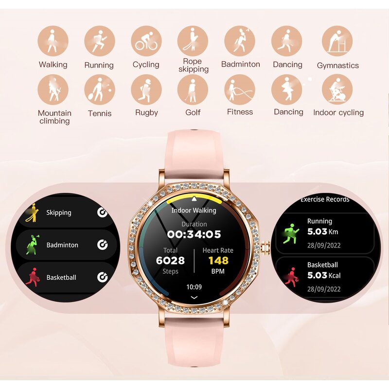 Smart Watch Manufacturer - 2025 KC98 1.32" AMOLED IP68 Health Monitoring Women
