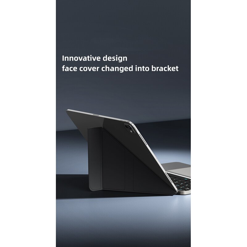 Wireless Keyboard - Ibox11 Foldable BT Touch Pad Leather Case Laptop