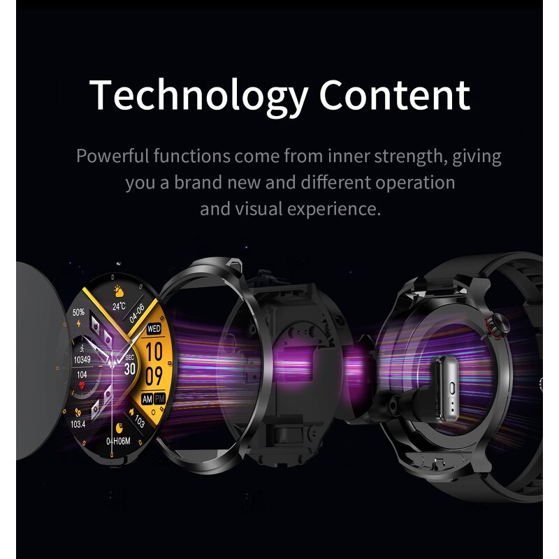 2-in-1 Smart Watch - OEM T100 2025 IP67 1.85" HR BP BT 5-10 Days