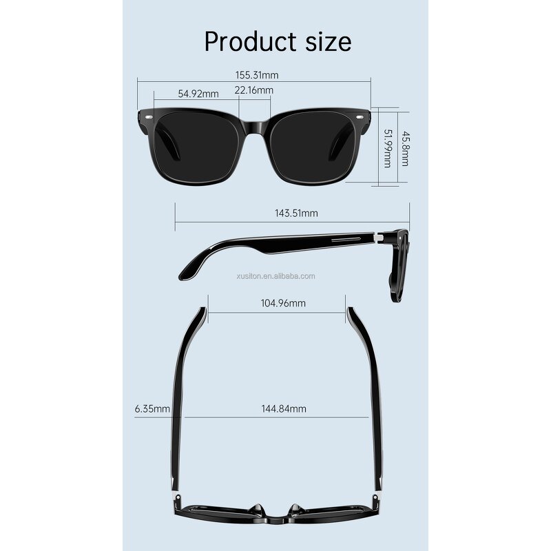 Smart Glasses - 2026 V6Max UV400 Music Call TWS Earphone Sport Fashion