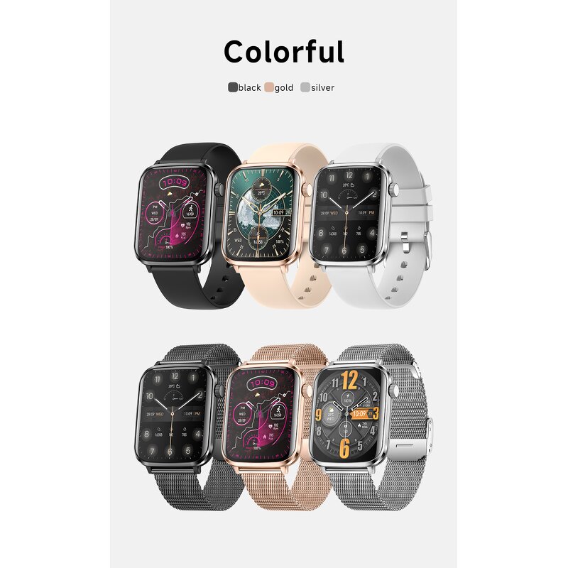 Smartwatch Manufacturer - OEM V82 Curved BT Call AI Assistant 100 Watch Face