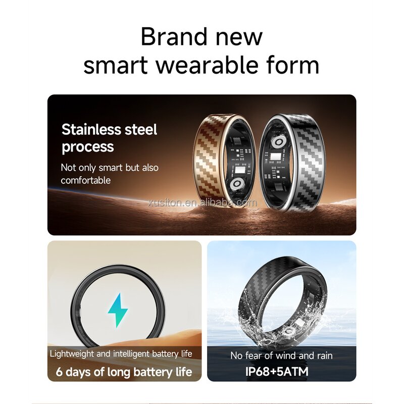 Smart Ring Manufacturer - OME SY02 IP68 Blood Oxygen Sleep Gestures Couple