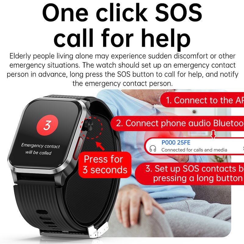 Smart Watch Manufacturer - P300 PRO AMOLED Air Pump BP ECG BT Call Remote SOS