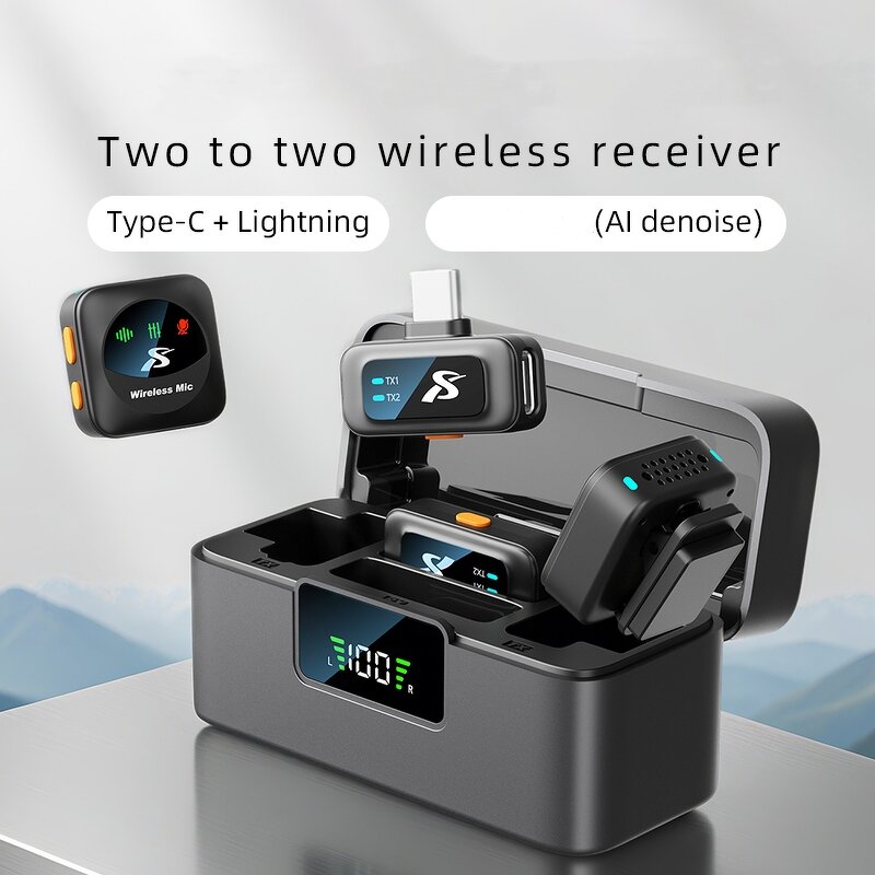 Lavalier Mic - OEM SX36 2.4G 2 Drag 2 Type C Lightning Podcast