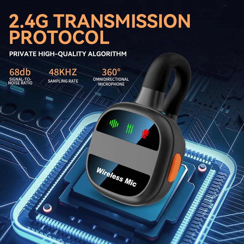 Lavalier Mic - SX38 Collar Clip Wireless Type C Vlog Live Studio