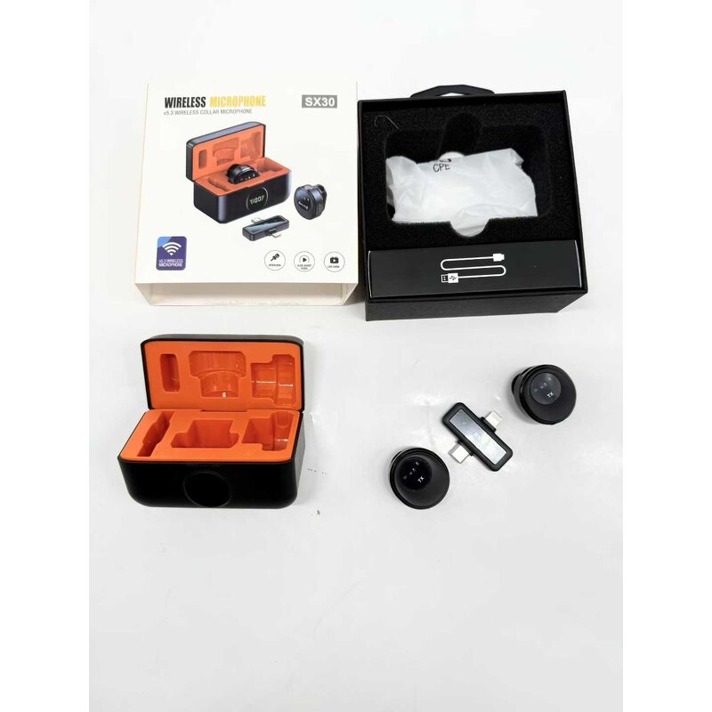 Wireless Mic - SX30 Mini Dual Interface 2.4G Travel Vlog Video Custom