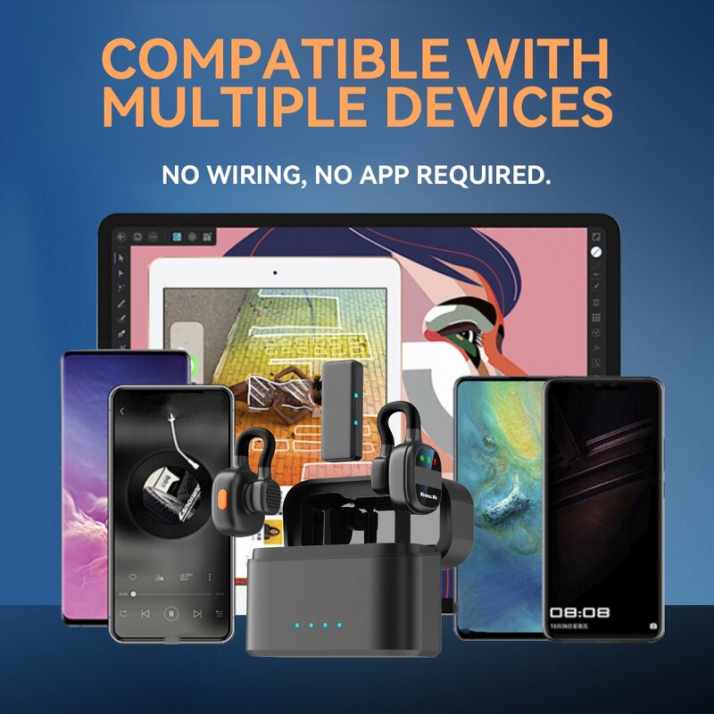 Lavalier Mic - SX38 Collar Clip Wireless Type C Vlog Live Studio