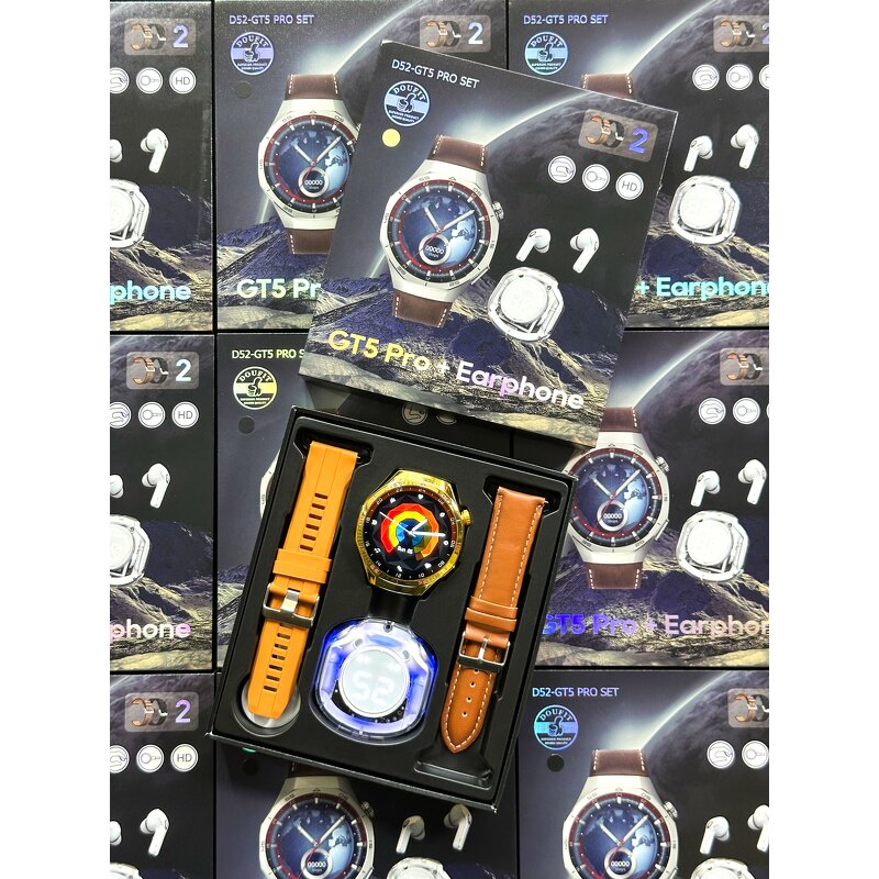 Smartwatch Set - OEM D52 DT5 PRO 2025 HR BP Earphones Dual Band Sport