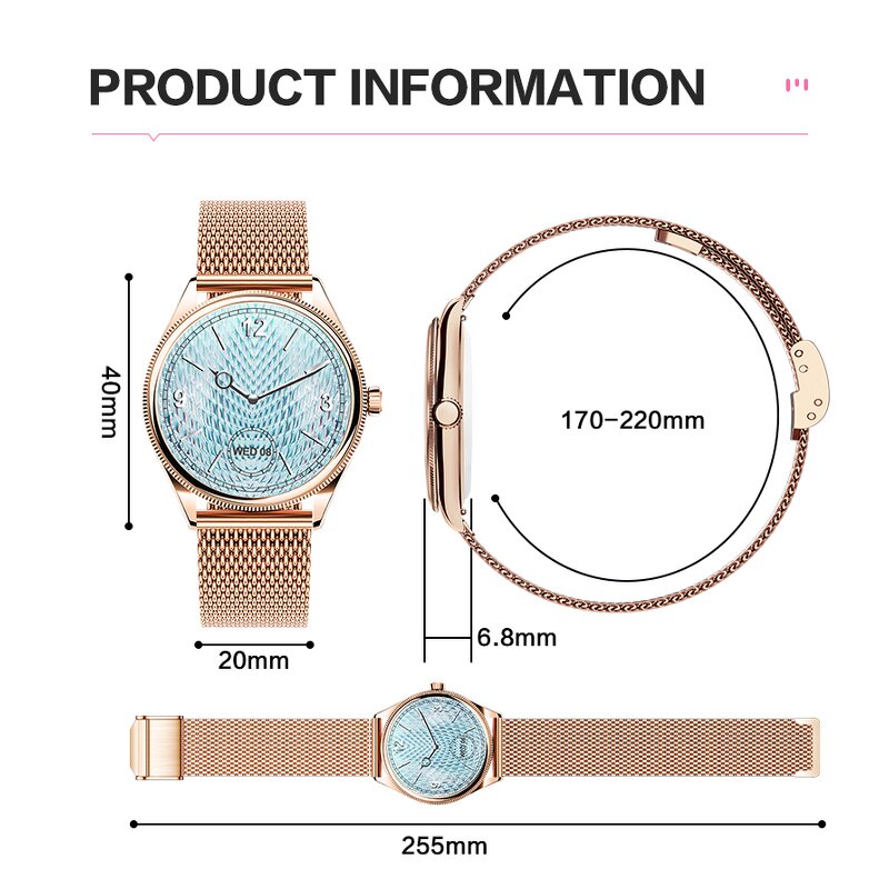 Smartwatch Manufacturer - VALDUS VL60 Pro HR BP Stainless Steel Sedentary Reminder