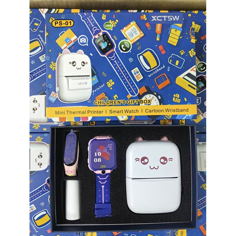 Kids Smart Watch - OEM PS-01 Thermal Printer Pedometer Call 2g Cartoon