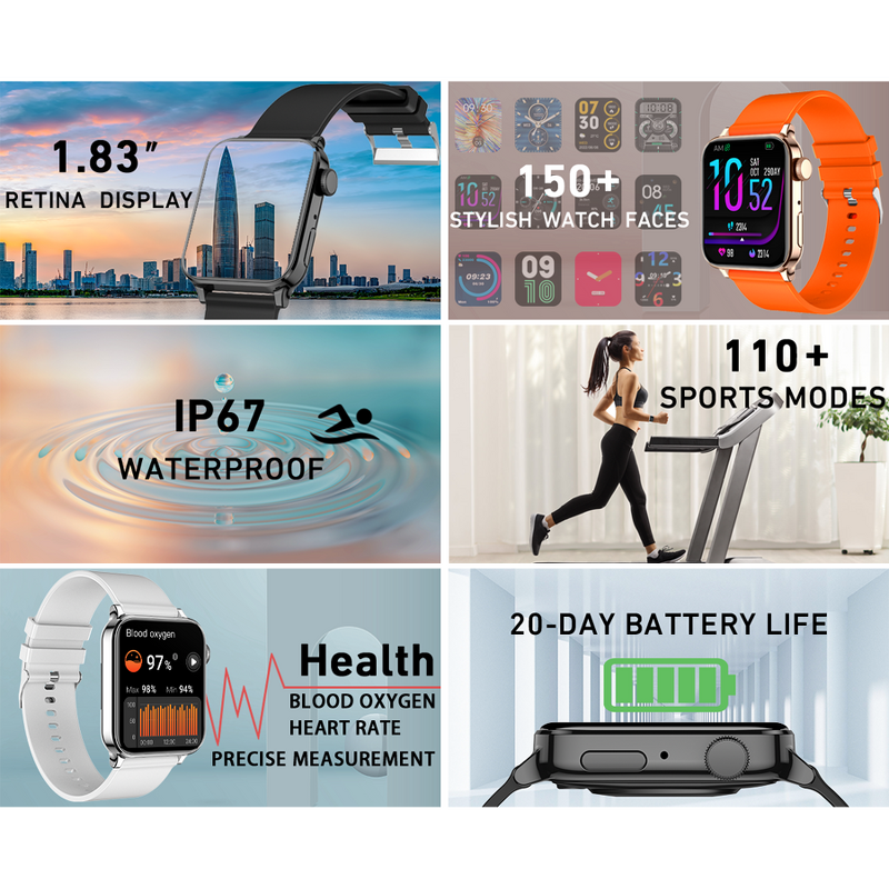 Smart Watch Manufacturer - T93 1.83" Full Screen Multi Sports Health Monitor