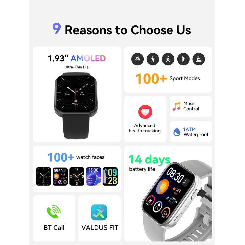 Smartwatch Manufacturer - OEM VS30 PRO 2025-2026 BT Call SOS HR Multiple Faces