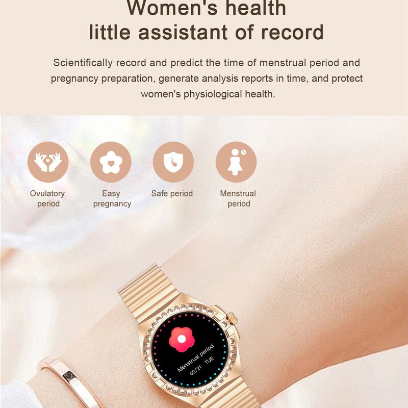 Smart Watch Set - OEM LG76 Ladies AMOLED IP67 Health Fitness Bracelet