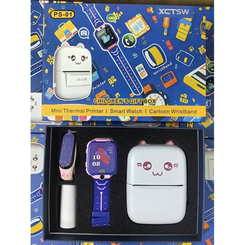 Kids Smart Watch - PS-01 In Stock Gift Box Printer Pedometer Call Tracker