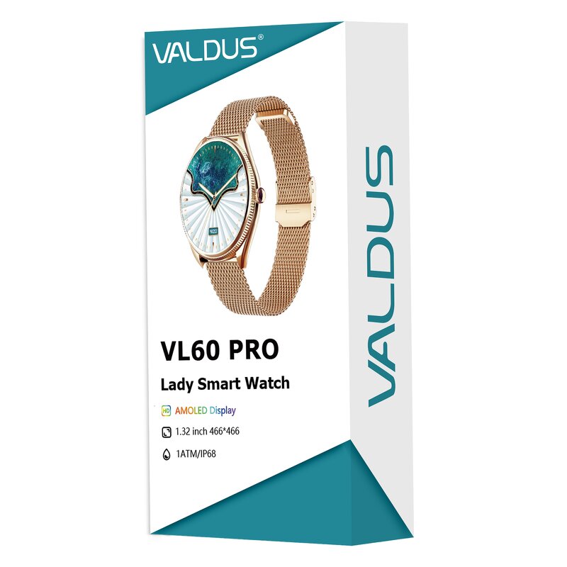 Smartwatch Manufacturer - VALDUS VL60 Pro HR BP Stainless Steel Sedentary Reminder