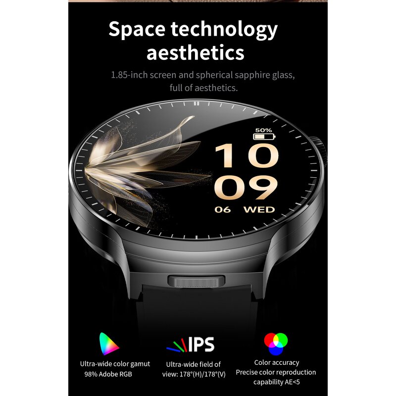 Smart Watch Manufacturer - T100 IPS HR BP Detection Round Business Earphone