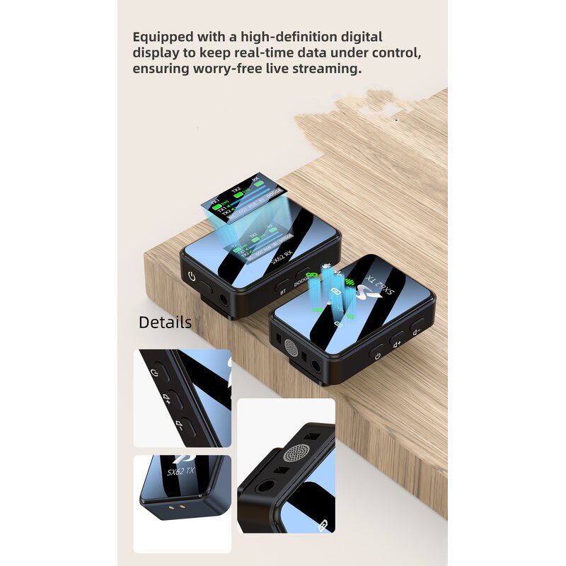 Wireless Mic - OEM SX62 DSP Noise Reduction 30m Hi-Fi Professional