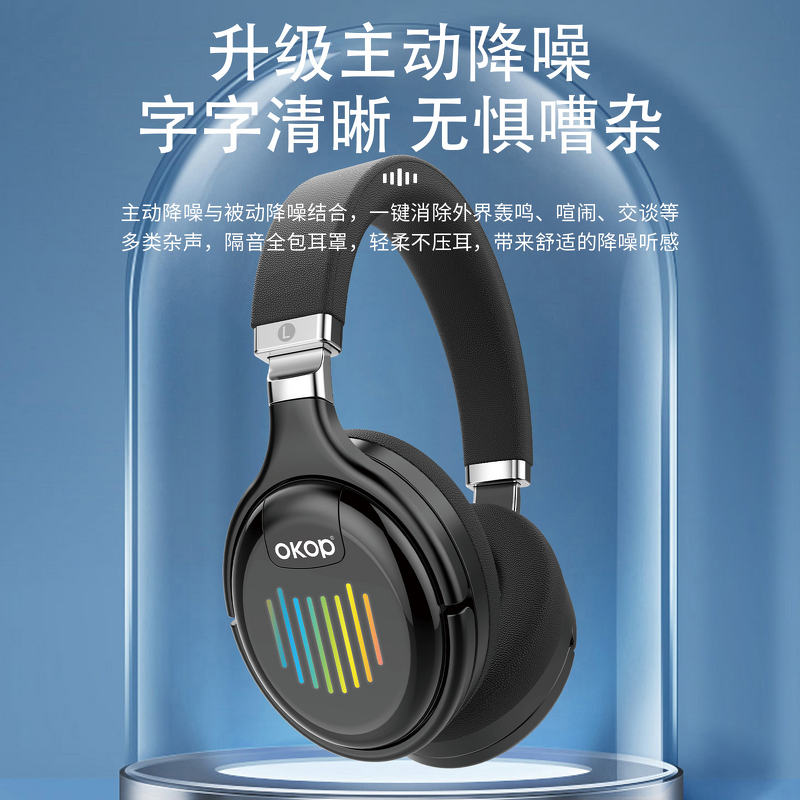 Headphones Manufacturer - H103 Foldable Over-Ear RGB ANC Dynamic Driver LED