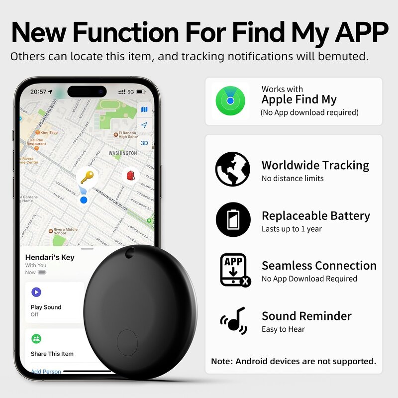 GPS Tracker Manufacturer - IOS MFi Certified Smart GPS Find My Waterproof Mini Locator