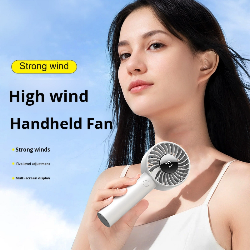 Fan Manufacturer - 2025 High-Speed Digital Display Lanyard Strong Wind Battery
