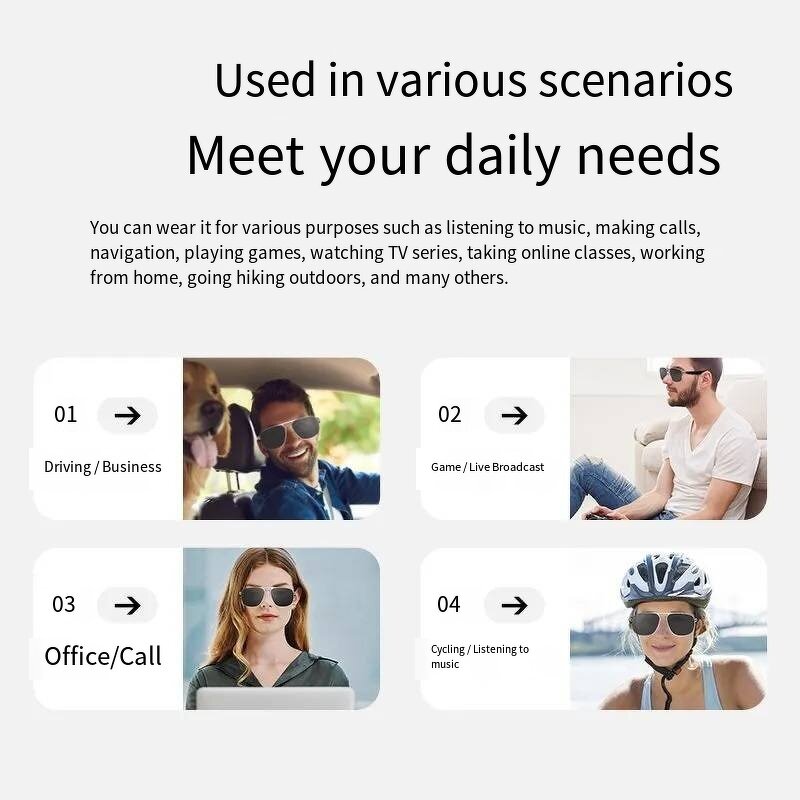 Smart Glasses Manufacturer - G01 HD Call Noise-cancelling Microphone Free Hands