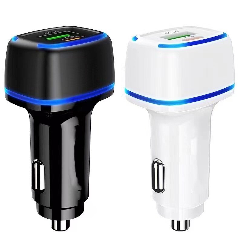 Car Charger Manufacturer - Dual Port 20W Type C PD QC 3.0 18W iPhone Laptop