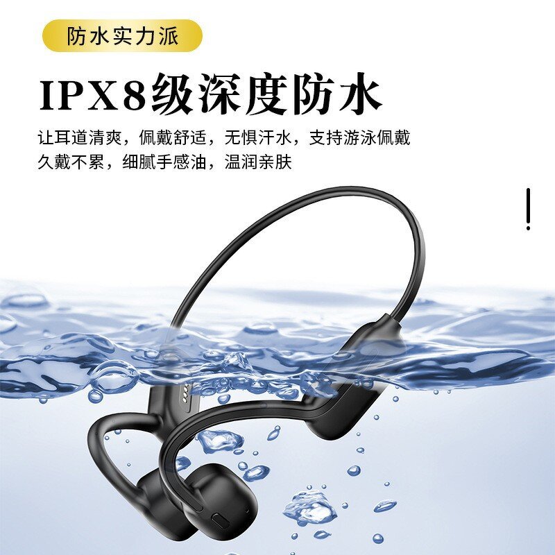 Headphones Manufacturer - V5 Bone Conduction 32G Memory IPX8 Waterproof LED JL