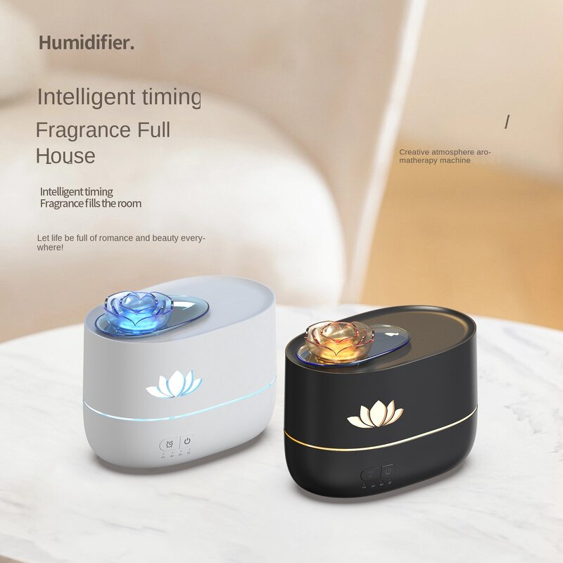 Diffuser Manufacturer - Colorful Fire Lotus USB Aromatherapy Moisturizing Flame