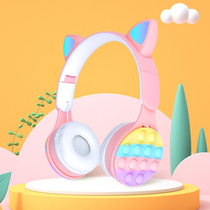 Headphones Manufacturer - M6 Macaron Bubble Cat Ear Bluetooth Children's Wireless