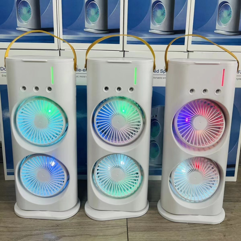 Fan Manufacturer - USB Double-head Swivel Multi-color Night Light Spray Humidifier