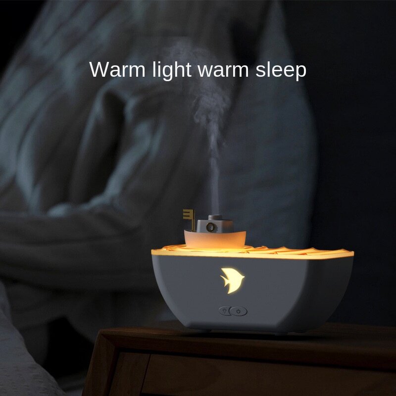 Diffuser Manufacturer - Household Desktop Night Light Mini Multi-color Boat Aroma