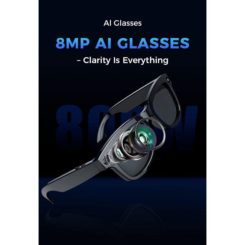 Smart Glasses Manufacturer - 2025 800W AI Camera Object Recognition Translation