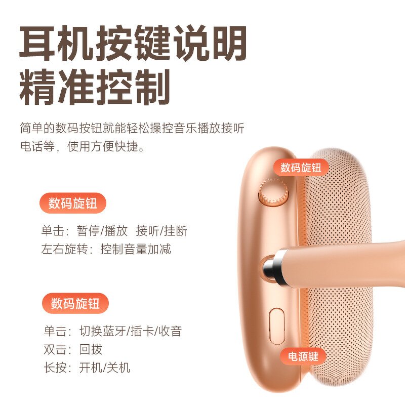 Headphones Manufacturer - 2025 Ultra-Long Battery HIFI Bluetooth Digital Knob LED