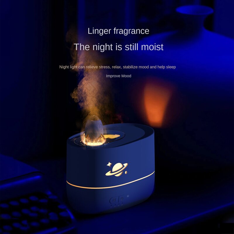 Diffuser Manufacturer - Rocket Flame Home Desktop Small Night Light Intelligent