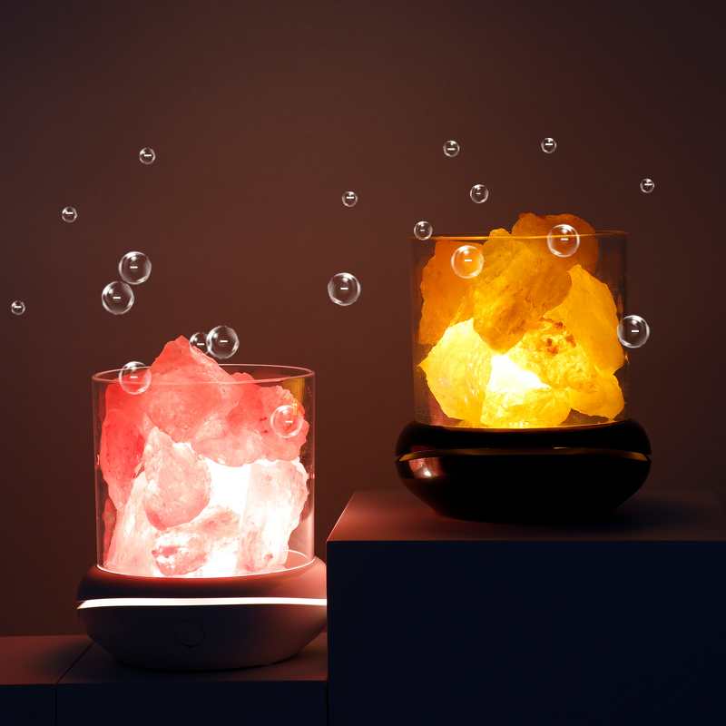 Humidifier Manufacturer - Ultrasonic Aromatherapy Negative Ions Salt Lamp LED USB
